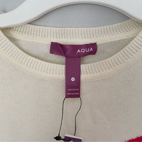 Aqua Girl’ Long Sleeve Watermelon Knit Crew Neck Sweater - Picture 3 of 5